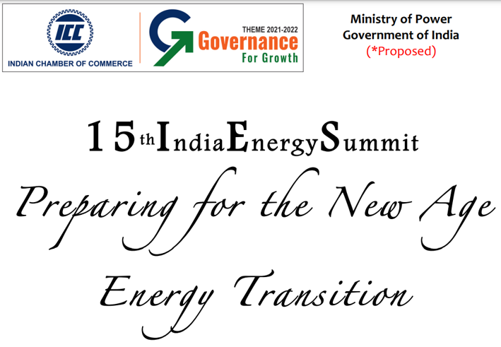 15th India Energy Summit – 10th & 11th January 2022 on web platform